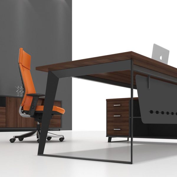 Executive Conference Desk Corner Drawers Modern Writing Office